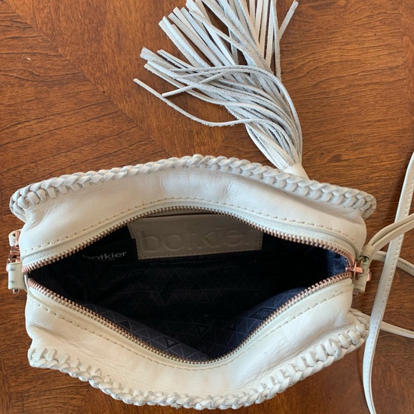 Botiker beige genuine leather tassel crossbody - Picture 7 of 8